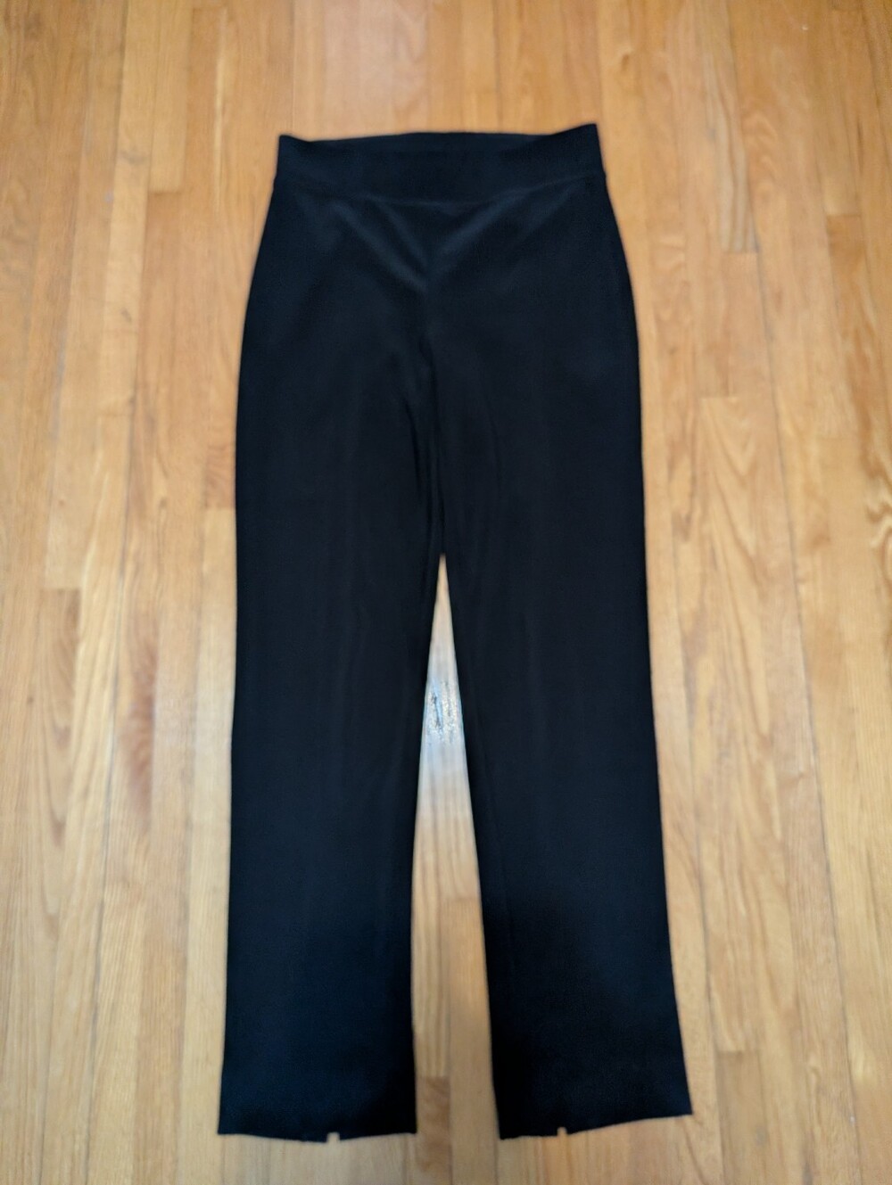 Joseph Ribkoff Black Pull-On Pants with Back Leg Seams & Vented Hems - Size 4